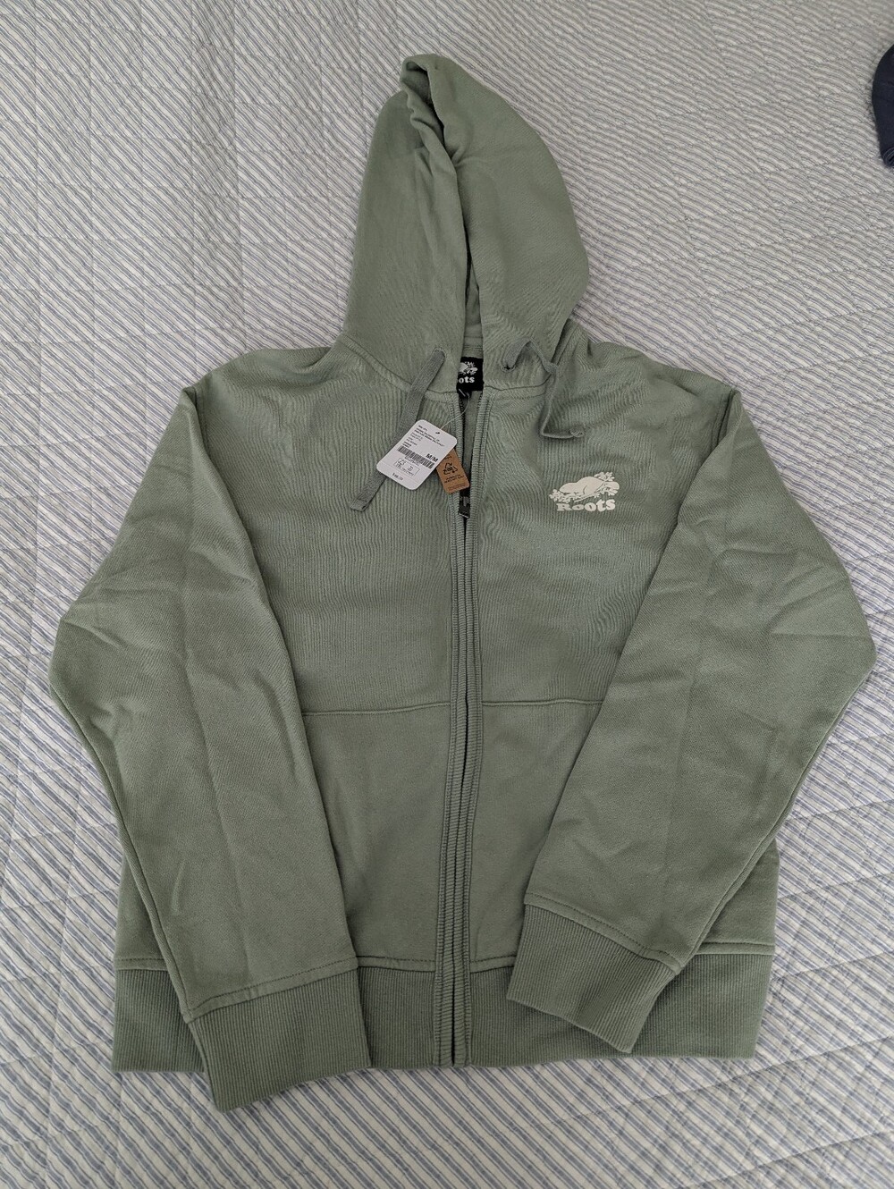Brand New Roots Sage Green Full-Zip Hoodie